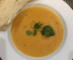 Sweet Potato, Carrot, Coconut and Lime Soup
