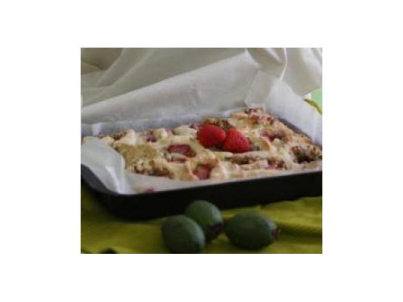 Feijoa and Strawberry Scone Scrolls