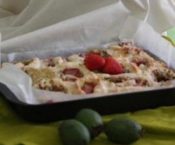 Feijoa and Strawberry Scone Scrolls