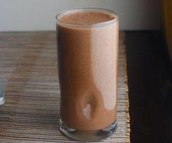 Warm chocolate protein smoothie