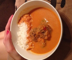 Beef Meatballs in Spicy Coconut Milk