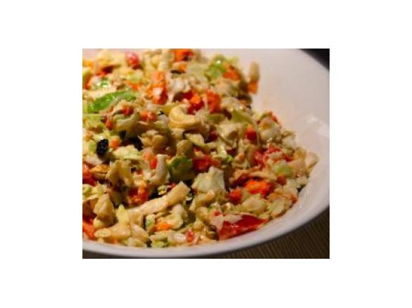 Coleslaw with Tahini Honey "Mayo"