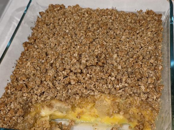 Apple Custard Crumble