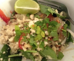 Warm Thai Chicken and Noodle Salad - Paleo, Gluten Free