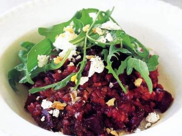 Beetroot Chorizo & Feta Risotto