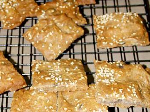 Buckwheat and Sesame Crackers