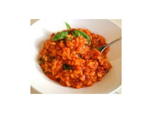 Tomato and salami risotto 