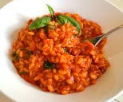 Tomato and salami risotto 