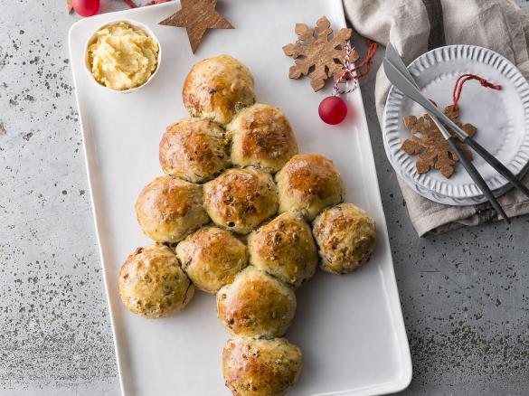 Celebration saffron and sage bread with ginger butter