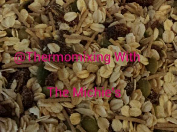 Homemade muesli with fruit and yoghurt (or milk!)