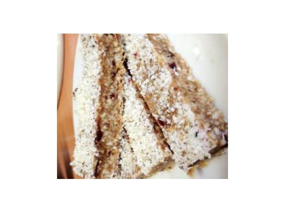 Coconut, Apricot and Date Slice