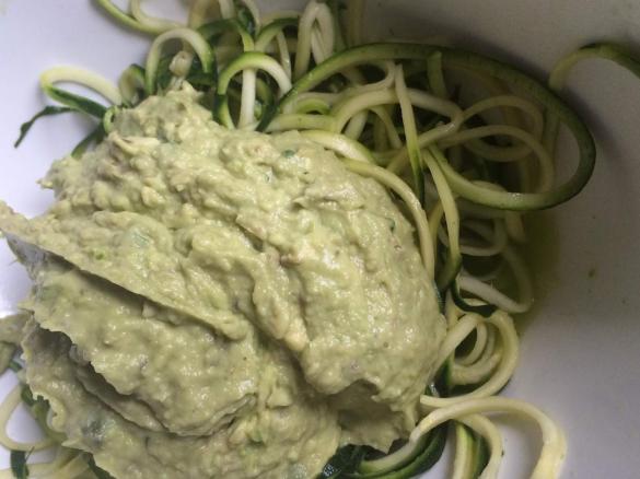 Raw Avocado Zoodle Vegan Pasta 