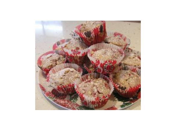 Raspberry & White Choc Muffins