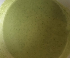 Broccoli, cauliflower and Camembert soup