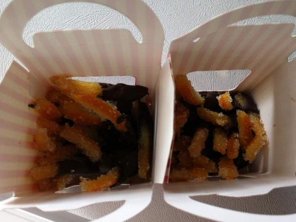 Candied Orange Peel Dipped in Chocolate