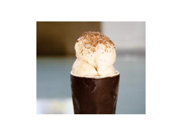 Brown Butter Ice-Cream with Peanut Butter Ganache Swirl