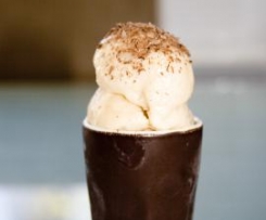 Brown Butter Ice-Cream with Peanut Butter Ganache Swirl