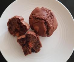 Double chocolate apricot muffins