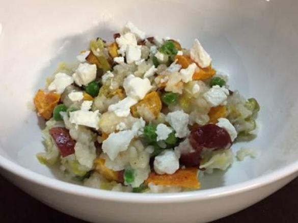 Chorizo, Pumpkin and Goat's Cheese Risotto