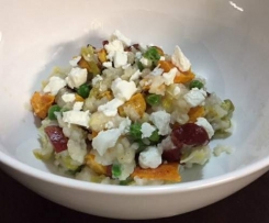 Chorizo, Pumpkin and Goat's Cheese Risotto