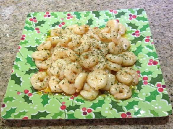 PRAWNS IN GARLIC & HERB SEASONED BUTTER