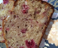 Raspberry, White Chocolate and Macadamia Bread 