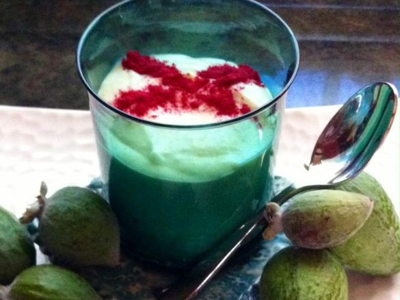 Feijoa, White Chocolateand Lemon Mousse