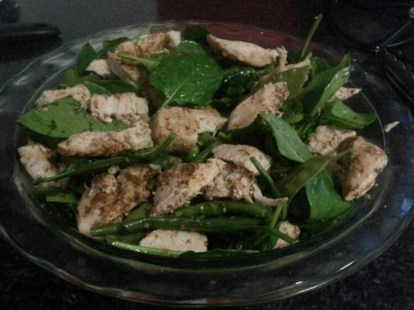 Chicken & Green Salad with Coriander Butter