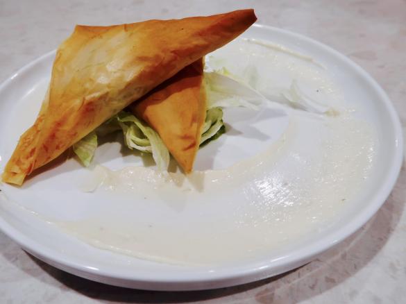 Chicken Spinach Feta Triangles