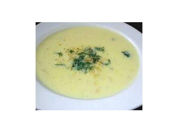 Avgolemono / Greek egg and lemon soup, simple style