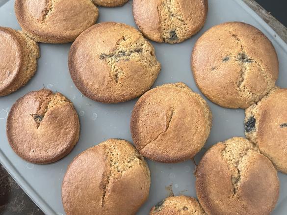 Paleo apple and blueberry muffins