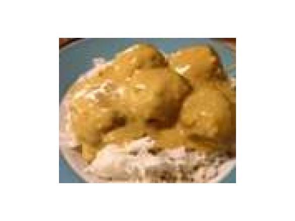 Satay Meatballs with Rice