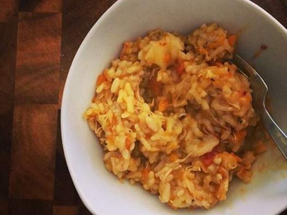 Leftover Chicken Risotto with Sundried Tomatoes