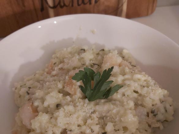 Creamy Garlic Prawn Risotto