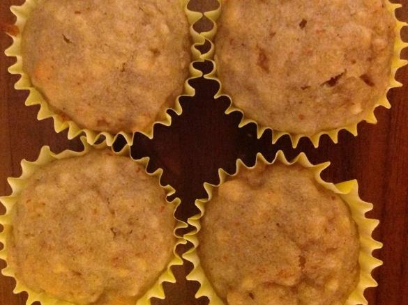 Spelt flour Apple & Almond Muffins, dairy free 