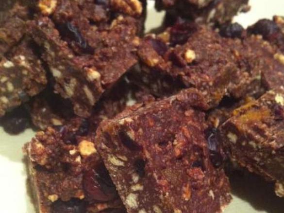 Fruit Chocolate no bake slice