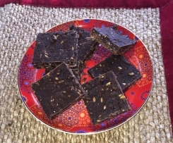 Carob ginger slice