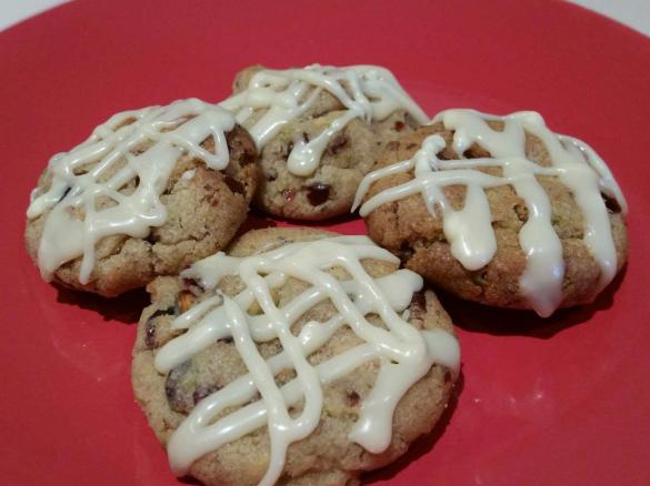 White Choc, Cranberry & Pistachio Cookies