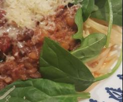 Mushroom & Brown Lentil Bolognaise Sauce