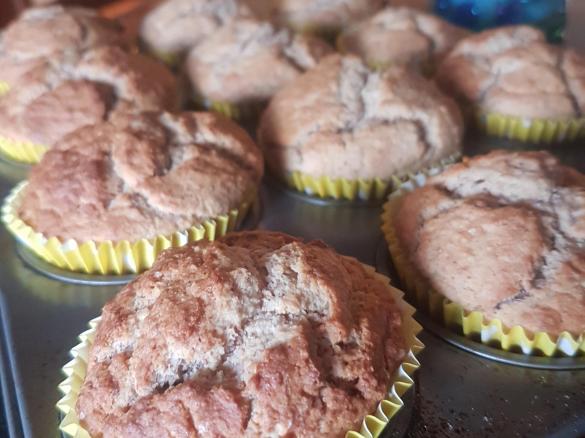 Banana Muffins using leftover Almond Pulp from Almond Milk (vegan)