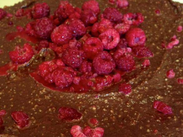 Raw Chocolate and Raspberry Cheesecake
