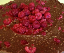 Raw Chocolate and Raspberry Cheesecake