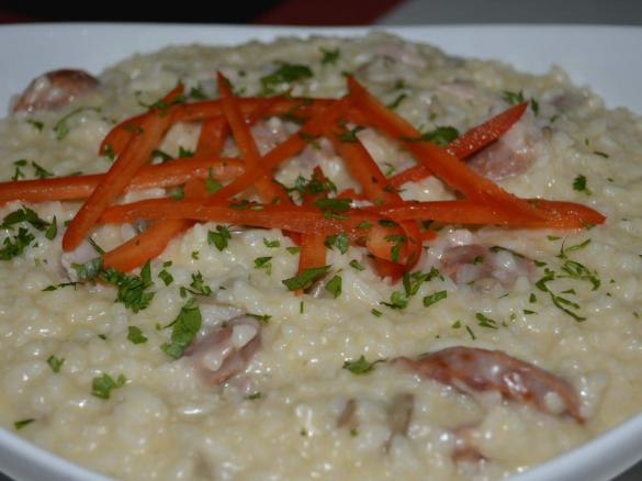 Chicken Risotto with Chorizo and Mushroom