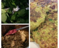 Quinoa, Sweet potato and halloumi cakes