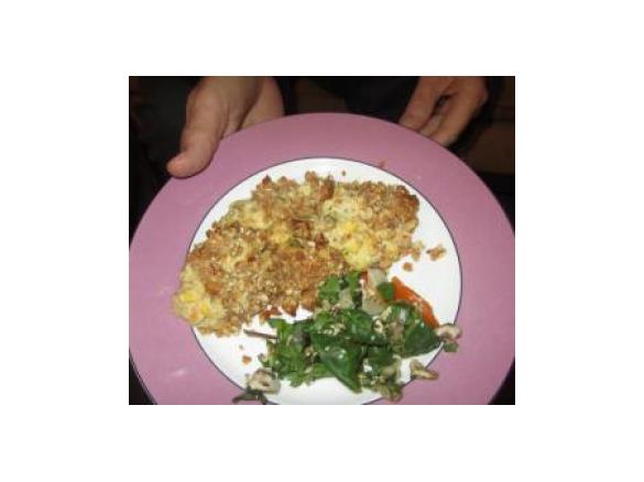 Vegetable cheese crumble