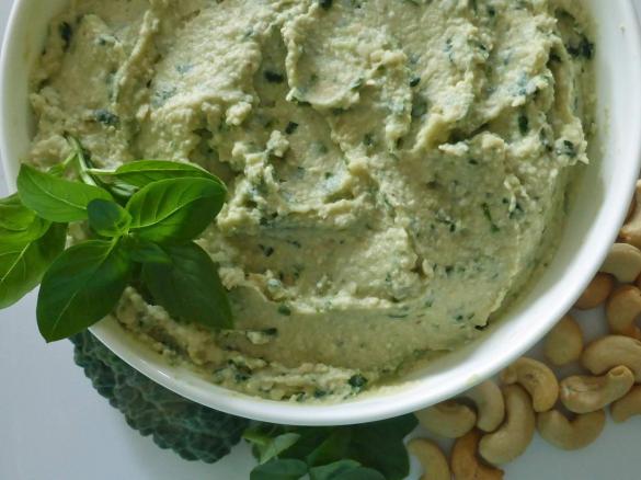Dairy-Free Kale, Basil and Cashew Dip