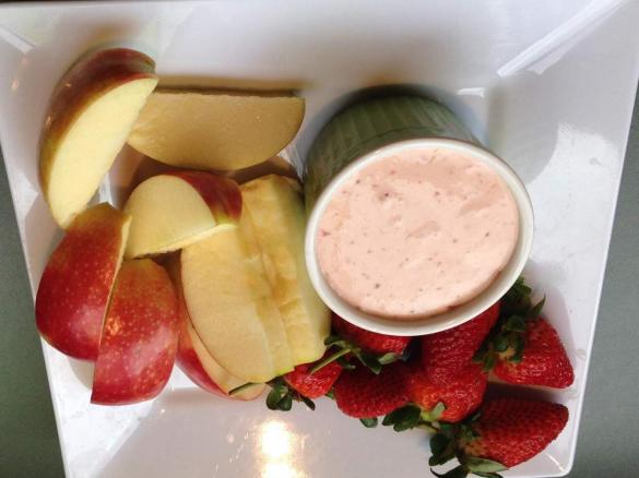 Strawberry and vanilla fruity dip