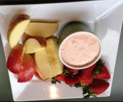 Strawberry and vanilla fruity dip