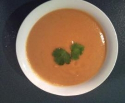 Sweet Potato Soup with Honey and Coriander