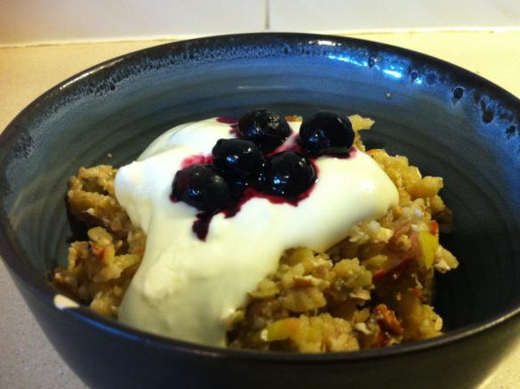 Gluten free/grain free Bircher-style muesli a la Tania Hubbard